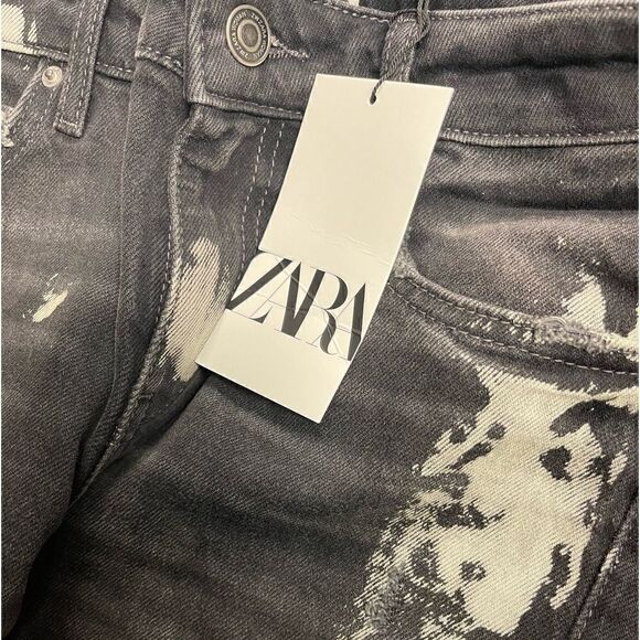 Zara The Bleached Jeans Size 4 - Picture 3 of 5
